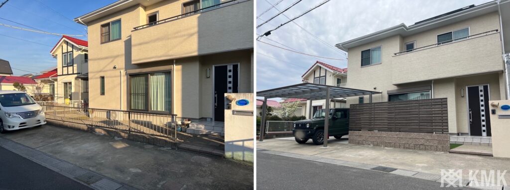 三重県 鈴鹿市 外構 外構工事 エクステリア カーポート 擁壁工事 土木工事 リフォーム 造園工事 お庭 ウッドデッキ